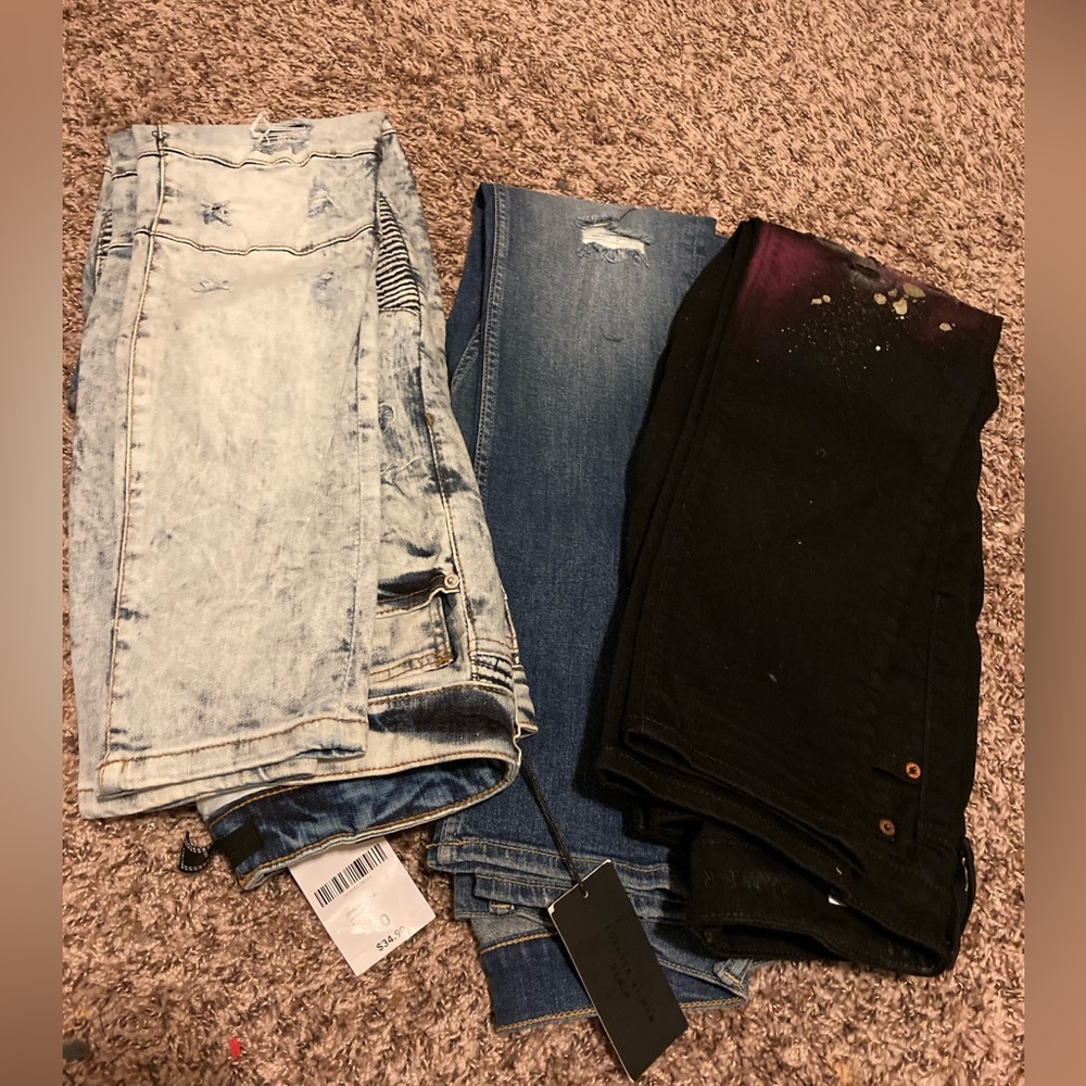 3 Pair Of Jeans -American Eagle Outfitters And H&M